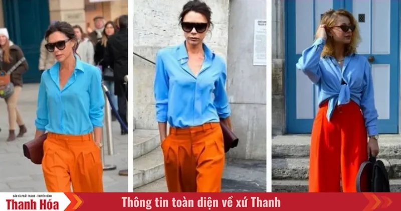 Phối quần đỏ với các màu sắc bất ngờ như xanh navy, be, hoặc hồng pastel để tạo nên phong cách độc đáo, đầy cá tính.